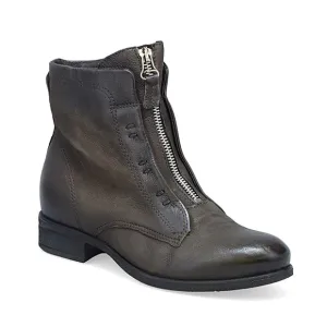 NWOT Miz Mooz Story Ash Ankle Boots Booties Zipper Heel Leather Gray 36 5.5 6