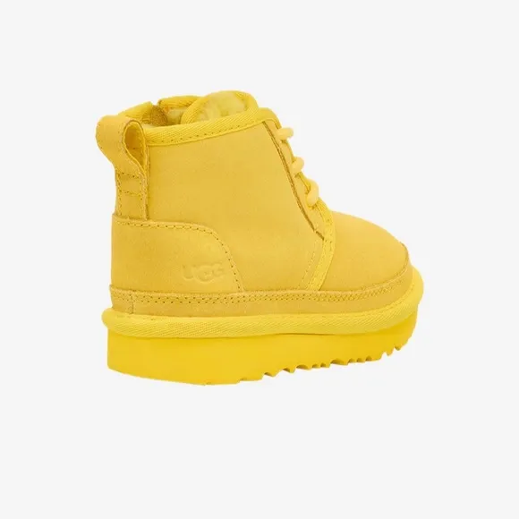 NWOT Neumel II Yellow Zipper Fur Booties Casual Snow Suede Foam Footwear Snug