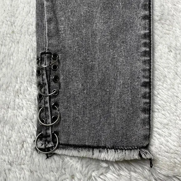 NWOT POL Grey Ripped Skinny Ankle Jeans Women’s S