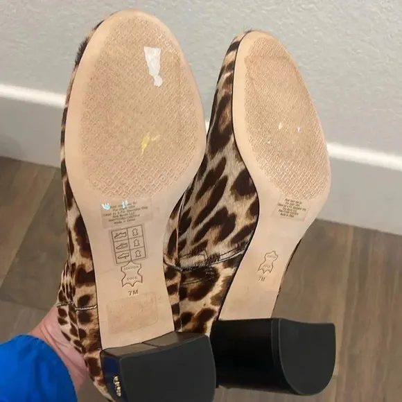 NWOT | Tory Burch | Brooke Leopard Print Cow Hair Ankle Bootie | Size 7