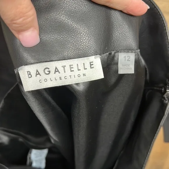 NWT Bagatelle Collection Faux Leather Skirt‎ Women's Size 12