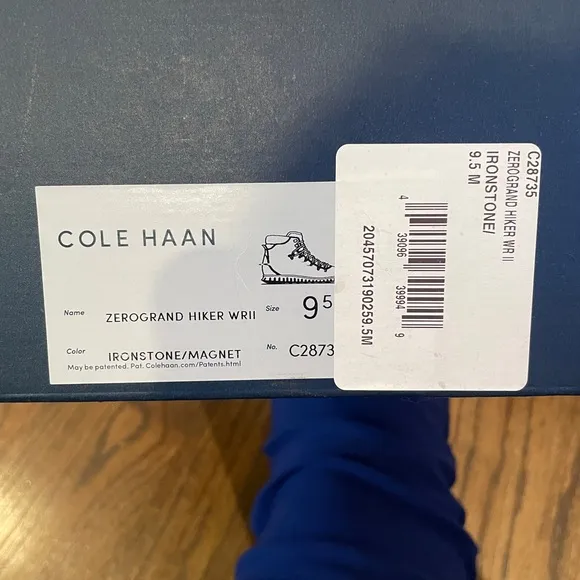 NWT Cole Haan ZERØGRAND Hiker Boot -  men’s water resistant suede boots size 9.5