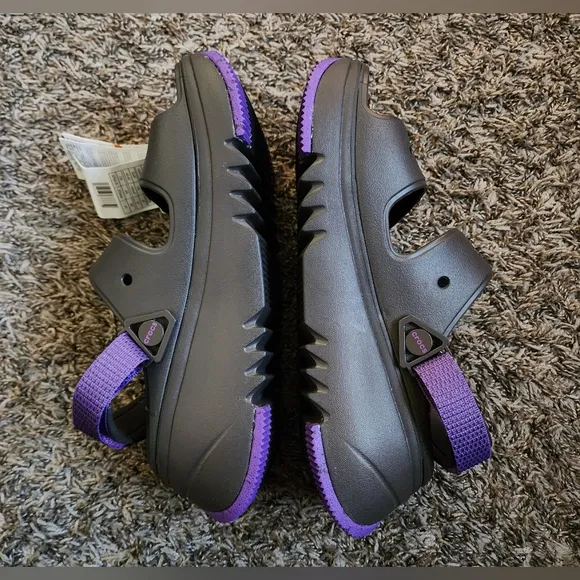 NWT Crocs Hiker Xscape Espresso/Purpl e Hiking Sandals M9 W11