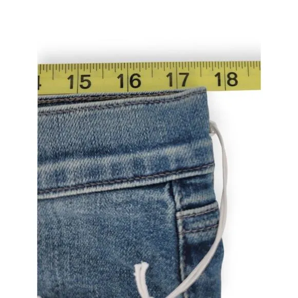 NWT EDWIN Bree Slim Skinny Med Light Wash Straight Jeans Womens Size 33 USA Made