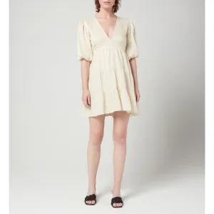 Nwt Faithfull the Brand Elmiya Linen Mini Dress Size 4