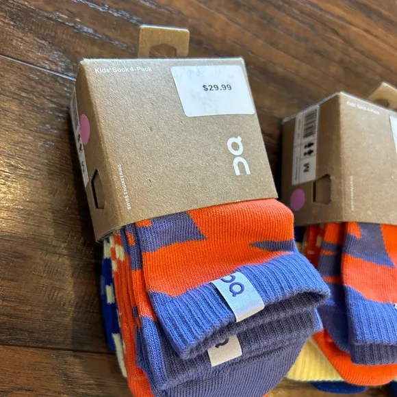 NWT 🍃 KIDS On Cloud Running Colorful Socks Bundle - Blueberry/flame