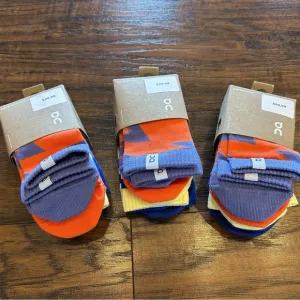 NWT 🍃 KIDS On Cloud Running Colorful Socks Bundle - Blueberry/flame