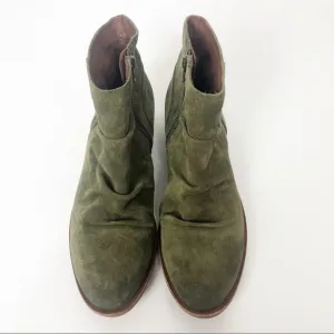 NWT Kork-Ease Giba Green Suede Slouchy Ankle Boots