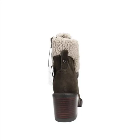 NWT Marc Fisher Brown Suede Lace-Up Boots size 9.5