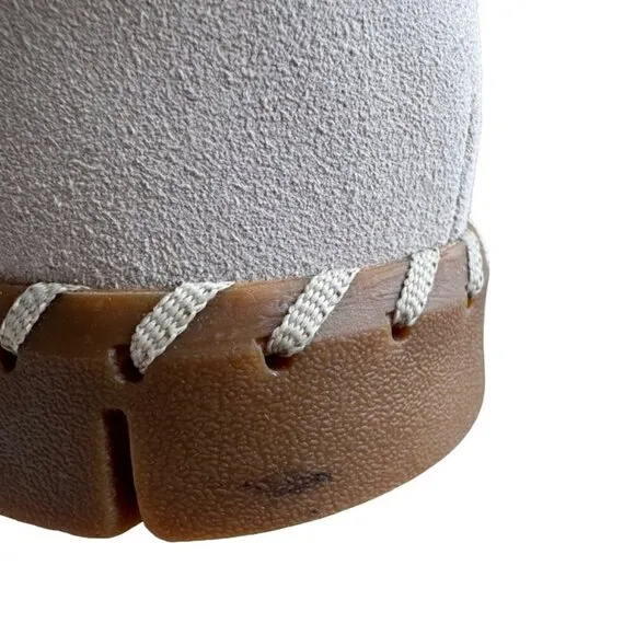 NWT Mukluks Convertible Ivory Suede Fleece Lined Boots Sz 8