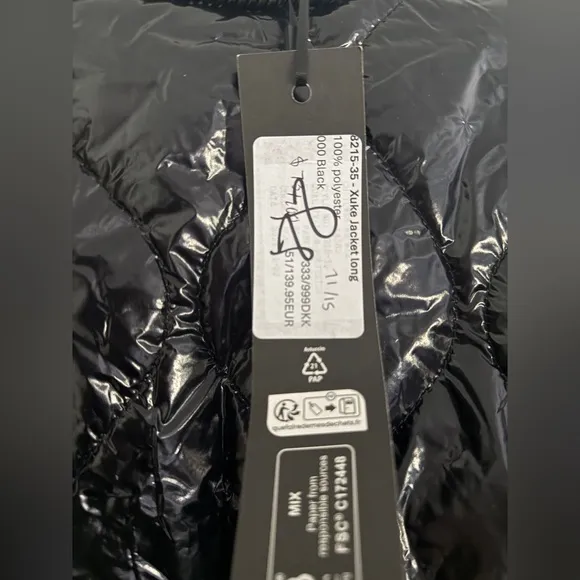 NWT Nu Denmark Black Dress with Shiny Black Jacket Sz S