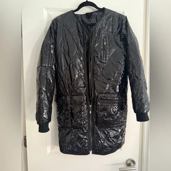 NWT Nu Denmark Black Dress with Shiny Black Jacket Sz S