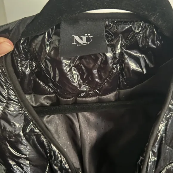 NWT Nu Denmark Black Dress with Shiny Black Jacket Sz S