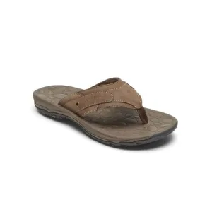 NWT ROCKPORT Mens Brown Lightweight Hayes Round Toe Slip On Thong Sandals 8.5
