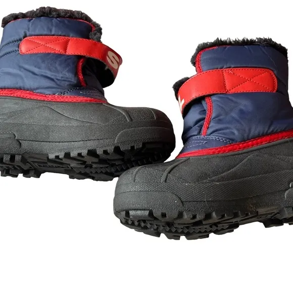 NWT Sorel Blue &amp; Red Children Snow Commanders Boots 13