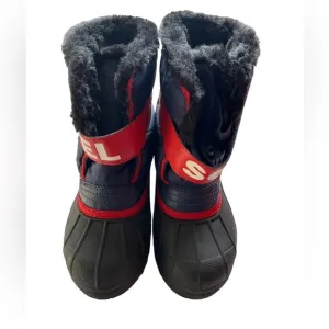 NWT Sorel Blue &amp; Red Children Snow Commanders Boots 13