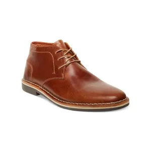 NWT STEVE MADDEN Mens Brown Harken Toe Block Heel Leather Chukka Boots 7 M