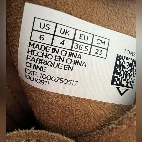 NWT TOMS Mila Leather Suede Tan Heeled Boots Size 6