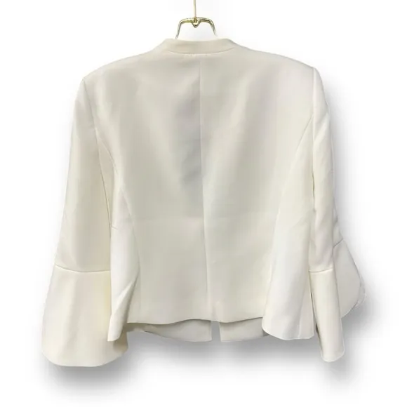 NWT White House Black Market Collarless Petal Sleeve Jacket 10
