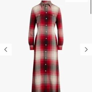 NWT Polo Ralph Lauren Plaid Button Down Maxi Shirt‎ Dress Size 2