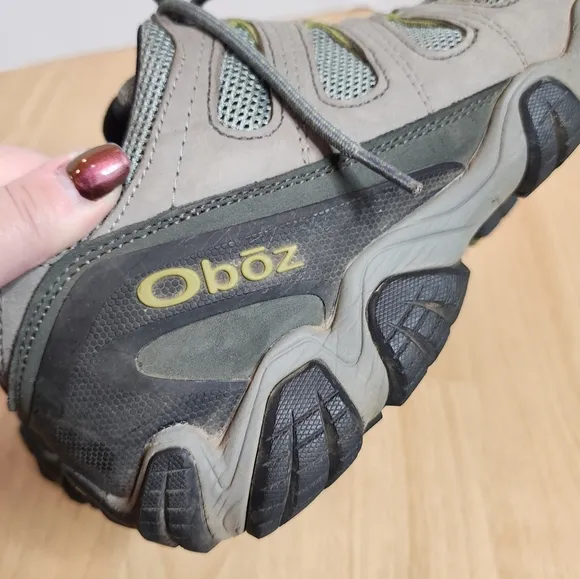 Oboz Men's Sawtooth II Low Hiking Shoes Pewter Beige Size 14