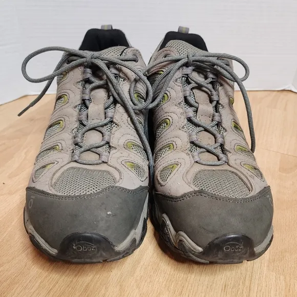 Oboz Men's Sawtooth II Low Hiking Shoes Pewter Beige Size 14