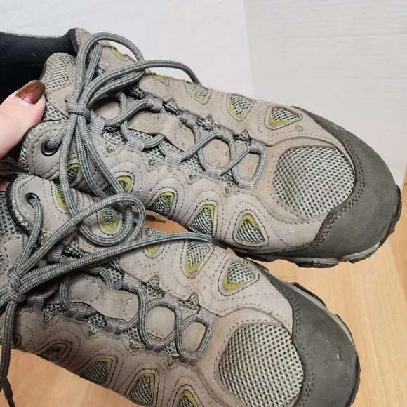 Oboz Men's Sawtooth II Low Hiking Shoes Pewter Beige Size 14