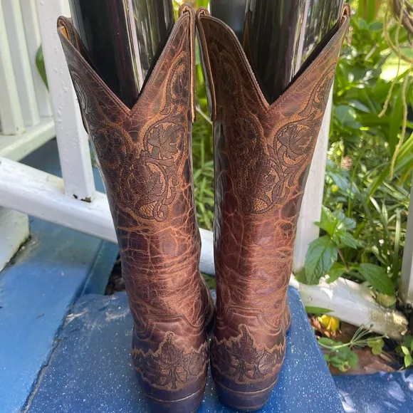 Old Gringo Brown Leather Cowboy/Cowgirl Boots - Sz 8.5