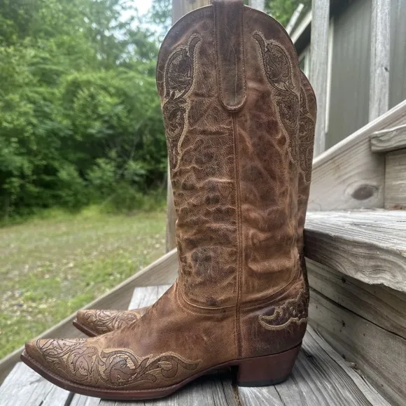 Old Gringo Rust Brown Leather Viridiana Western Cowgirl Boot size 10 B
