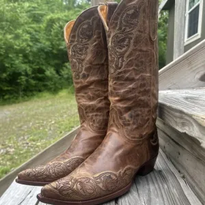 Old Gringo Rust Brown Leather Viridiana Western Cowgirl Boot size 10 B
