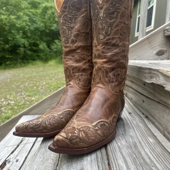 Old Gringo Rust Brown Leather Viridiana Western Cowgirl Boot size 10 B