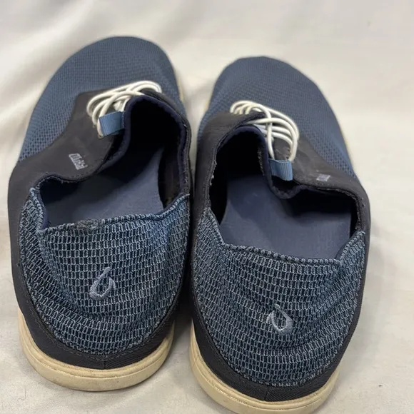 Olukai Nohea Moku Shoes Men 9 Mesh Slip On Casual Sneaker Beach Boat Blue
