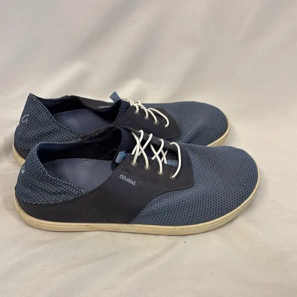 Olukai Nohea Moku Shoes Men 9 Mesh Slip On Casual Sneaker Beach Boat Blue
