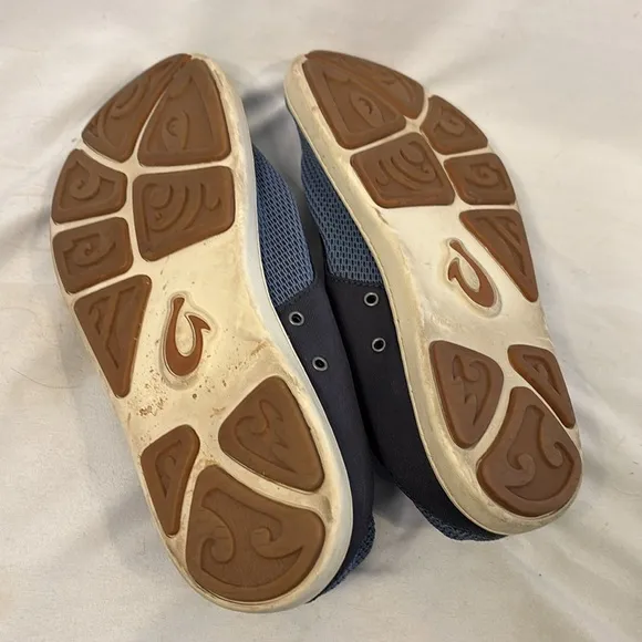 Olukai Nohea Moku Shoes Men 9 Mesh Slip On Casual Sneaker Beach Boat Blue