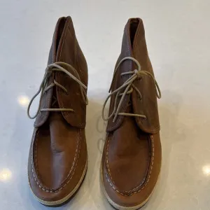 Olukai women’s size 8.5 leather wedge boots, very nice.