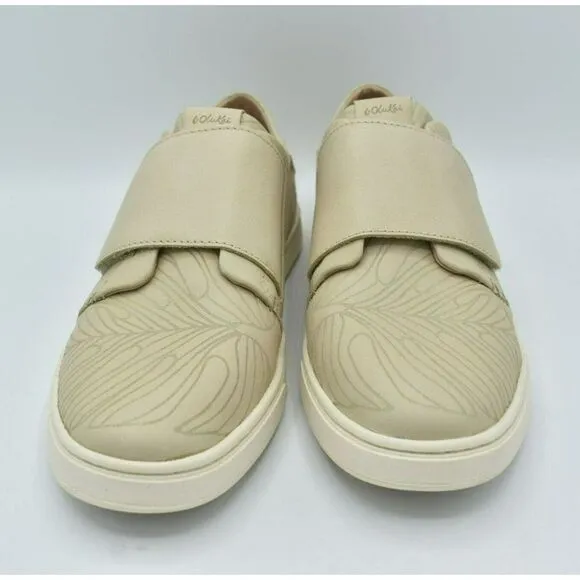 OluKai Womens Size 8.5 Pehuea Loupili Tapa Monstera Print Casual Sneakers Shoes