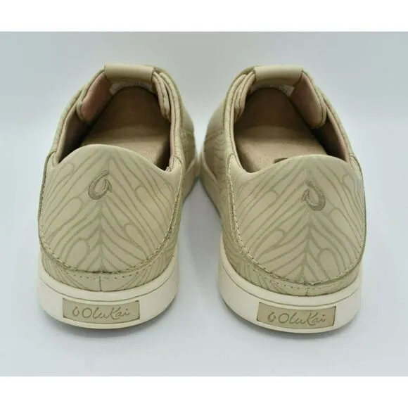 OluKai Womens Size 8.5 Pehuea Loupili Tapa Monstera Print Casual Sneakers Shoes