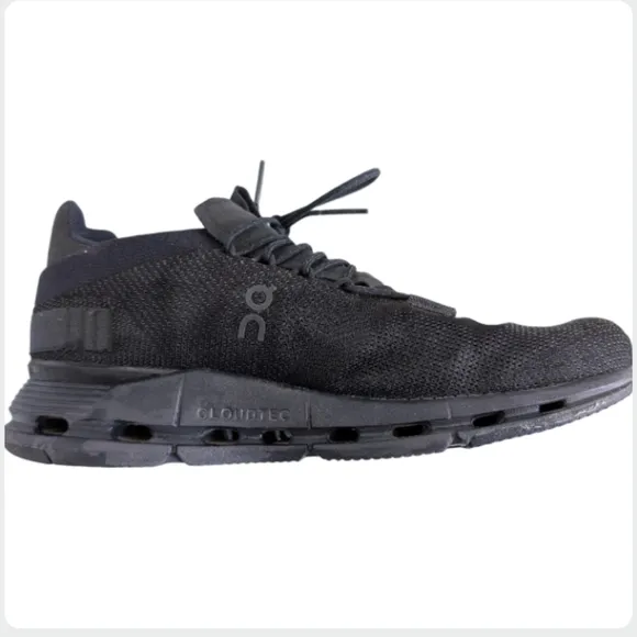 On Cloud Cloudnova Black Running Shoes Men's Size 12