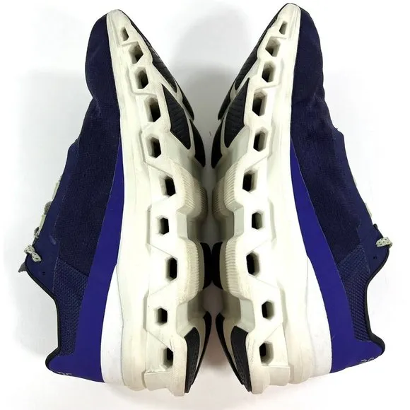 On Cloudmonster Mens 11.5 Running Shoes Sneakers Blue Purple Lightweight Cushion