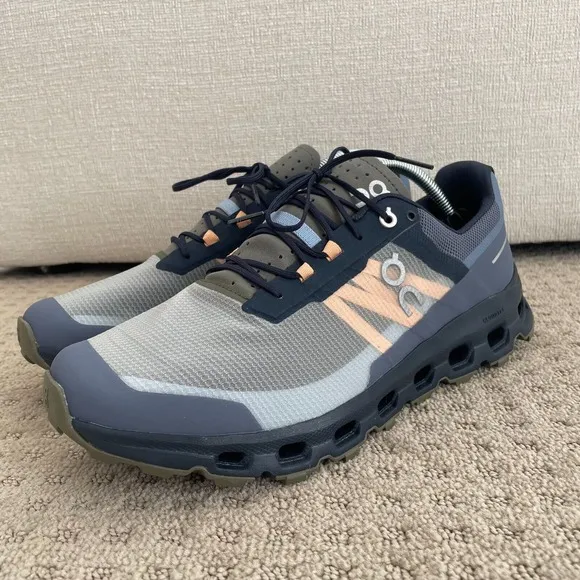 On Cloudvista Running Shoes Men US 10.5 Midnight Olive Lightweight Trail $150