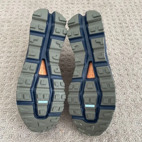 On Cloudvista Running Shoes Men US 10.5 Midnight Olive Lightweight Trail $150