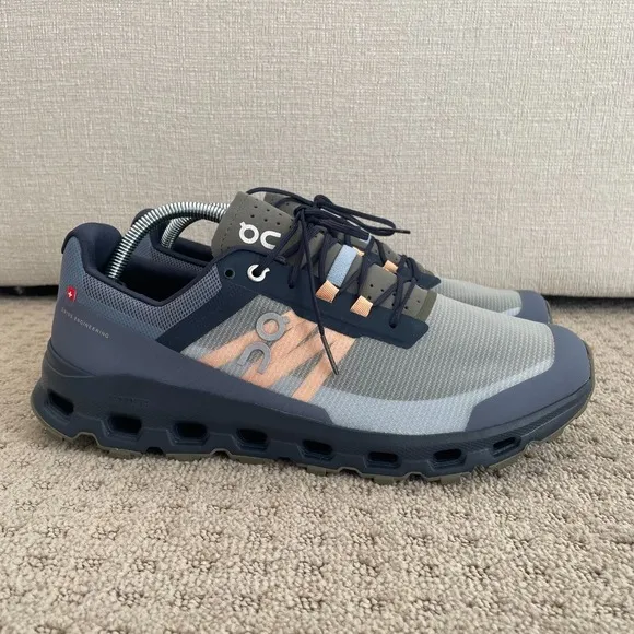 On Cloudvista Running Shoes Men US 10.5 Midnight Olive Lightweight Trail $150