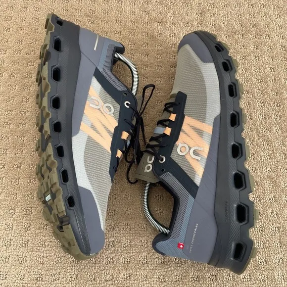 On Cloudvista Running Shoes Men US 10.5 Midnight Olive Lightweight Trail $150