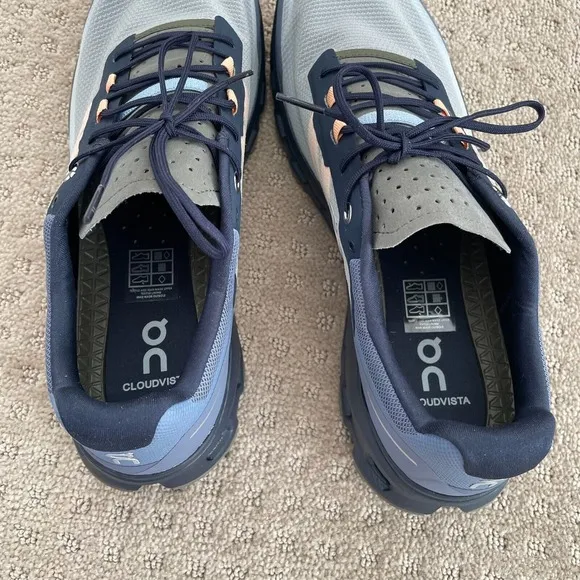 On Cloudvista Running Shoes Men US 10.5 Midnight Olive Lightweight Trail $150