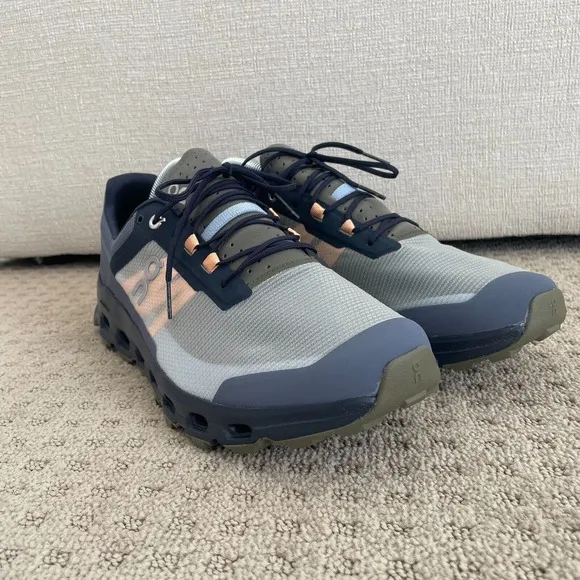 On Cloudvista Running Shoes Men US 10.5 Midnight Olive Lightweight Trail $150