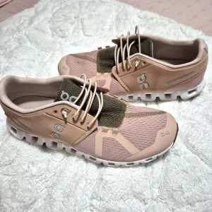 On Running Women's Pink and Green Athletic Shoes..Size:10W