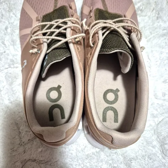 On Running Women's Pink and Green Athletic Shoes..Size:10W
