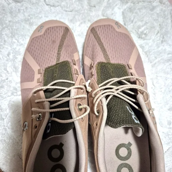 On Running Women's Pink and Green Athletic Shoes..Size:10W