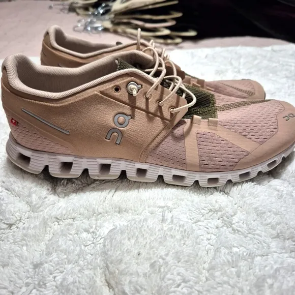 On Running Women's Pink and Green Athletic Shoes..Size:10W