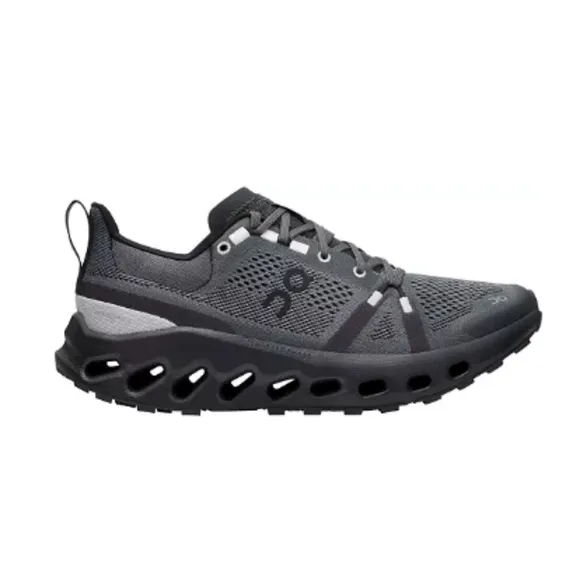 On Women's Cloudsurfer Trail Running Shoes. Color: Black